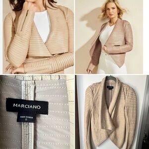 Guess by Marciano Beige SHAYNA leather Jacket size 0